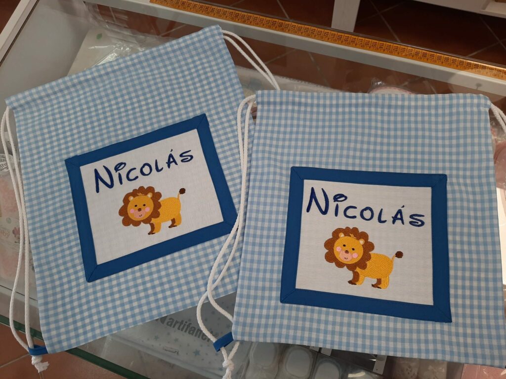 conjunto mochila +Talega Guardería